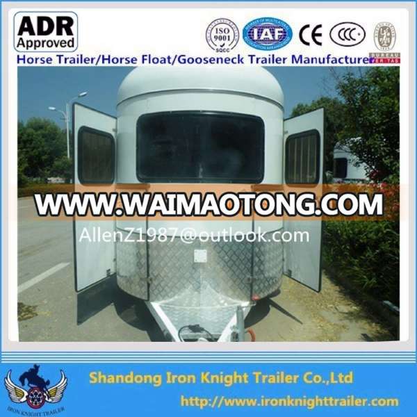 Customized straight load 2 horse trailer with two side doors